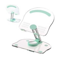 360 Rotating Acrylic Tablet Stand Foldable Adjustable Transparent Tablet BLACK