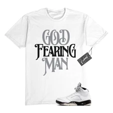 5 Reverse Metallic White Black T Shirt Match GFM
