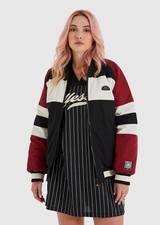 Ellesse Womens Padded Jacket Winter Bomber Style 10uk Eu38 Black Rrp £75