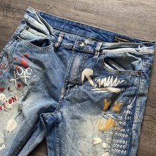 Southpole Jeans Skinny 32X32 Blue Denim Stretch Distressed Slim Fit 90s Y2K A65