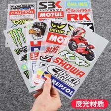 Reflective Motorcycle Scooter Bike Fuel Tank Fairing Emblem Decal Helmet Sticker