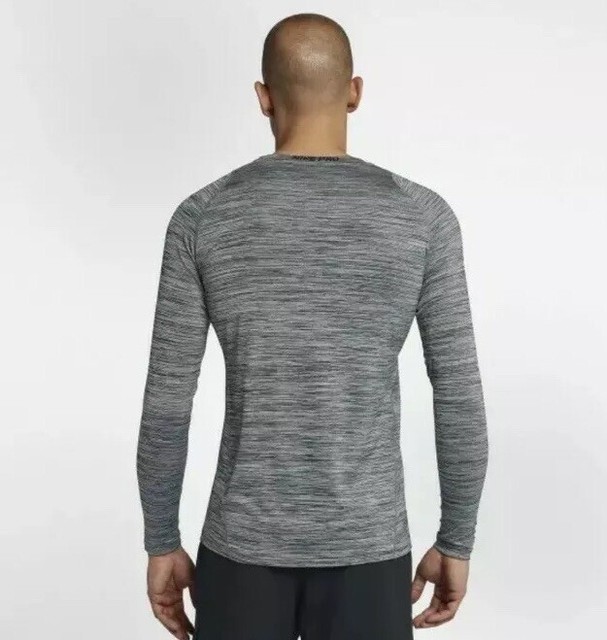 nike men's pro heather long sleeve fitted shirt