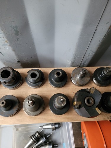 LOT 75 BT-40 CNC TOOL HOLDERS WITH TOOLING END MILLS FACE MILLS CHUCKS COLLETS - Picture 6 of 16