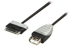Black Quality Samsung Tablet to USB OTG Cable - USB A Female to 30 pin Male