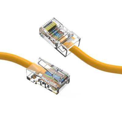 2Ft CAT6 UTP Ethernet Network Non Booted Cable Yellow