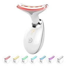 7 Color Neck Beauty Device EMS Face Lifting Massager Double Chin Remover LED Pho