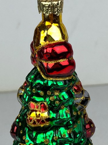 Firma Bilinski Jeweled Holiday Tree Glass Ornament - 6-3/4" - Picture 7 of 13