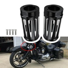 CNC Fork Boot Slider Cover Cow Bell For Harley Touring Road King Glide 1980-2023