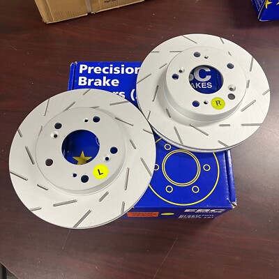 OPEN BOX NEW EBC G3 Drilled Slotted Brake Rotor Pair Front For 02-06 Acura RSX