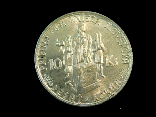 1944 10 Korun Slovakia World Silver Coin UNC