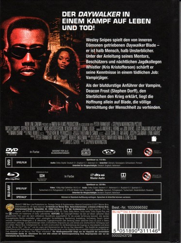 Blade , 2 Discs limited Mediabook , uncut , UK region , new , Wesley Snipes - Picture 2 of 2