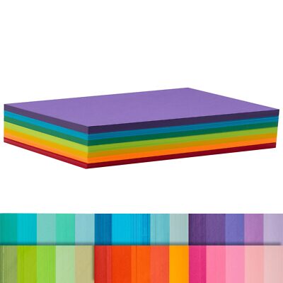 Index Cards 140-Count 5x8 Inch178GSM Heavyweight Set of 7 Colors Paper Multic...