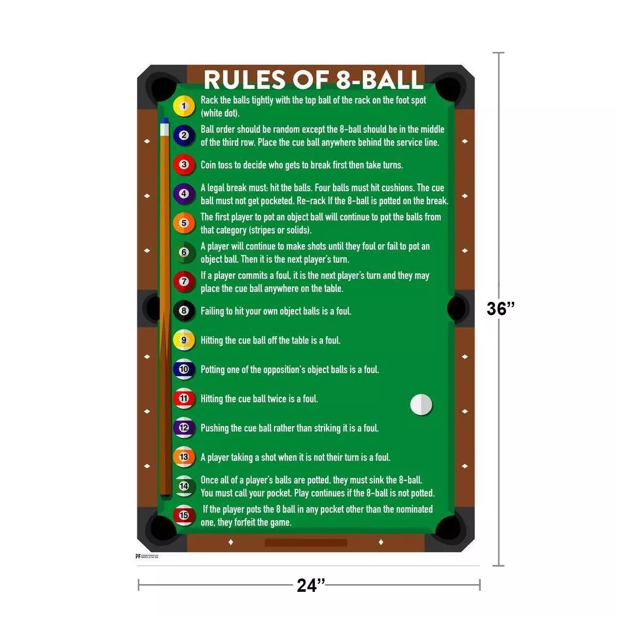 A.u.S. Onlineshop - 8-Ball Pool Billiard Tournament Rules, german language