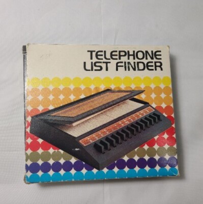 Vintage Telephone List Finder Phone Number A-Z Black Plastic Unused Box Damaged