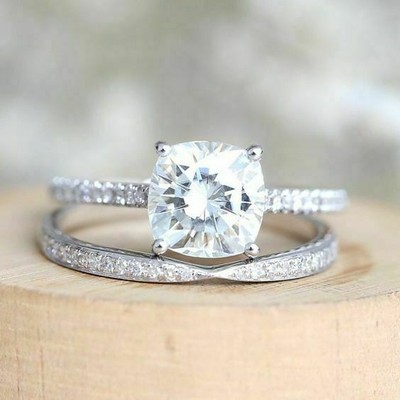 Cushion Cut Simulated Sapphire 935 Silver Gorgeous