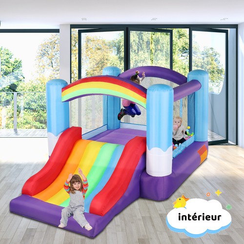 Aufblasbare Hüpfburg Springburg Spielburg mit Rutsche Gebläse 360x240x189CM - Bild 8 von 13