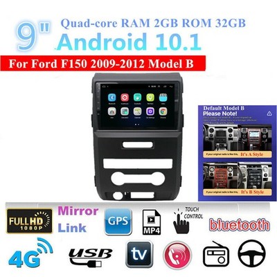 9'' Android 10.1 2＋32GB Stereo GPS Nav WIFI 3G 4G BT For Ford F150 09-12 Model B