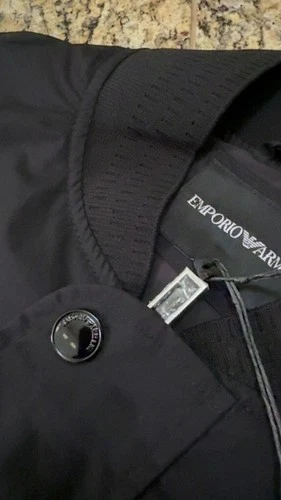 EMPORIO ARMANI $675 Mens BLOUSON JACKET Full Zip Black Size 50-56 AUTHENTIC NEW image 6