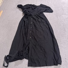 Urban Outfitters Dress Womens Small Black Button Up Maxi Goth Grunge Industrial