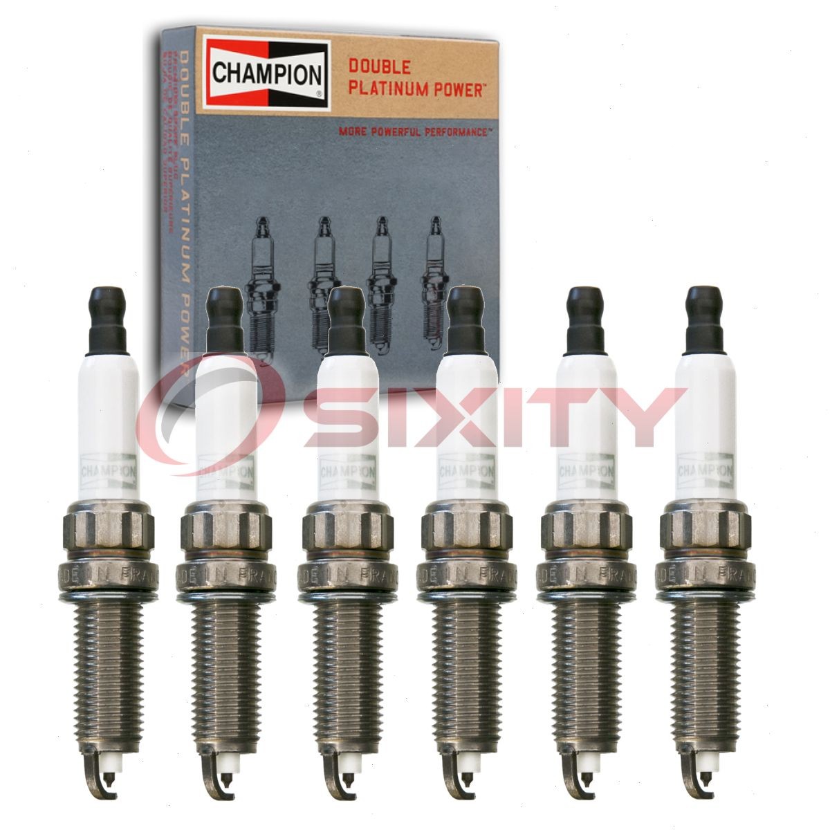 6 pc Champion Double Platinum Spark Plugs for 2015-2016 BMW 435i xDrive Gran kw