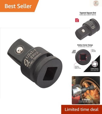 Versatile 1/2 Inch - 3/4 Inch Impact Adapter - Strong Cr-Mo Steel Construction
