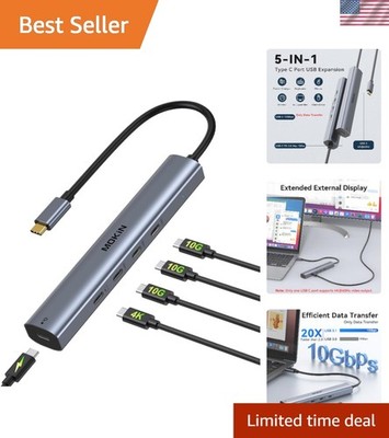 USB C Multiport Hub: 100W Charging & Plug-and-Play Convenience