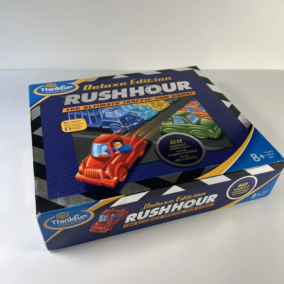 ThinkFun Rush Hour Deluxe Edition Puzzle Game 60 Challenges Ages 8+ Metal Cars - Image 3 of 4