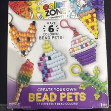 BEAD PETS By Color Zone Includes All Supplies for 3 Pet Keyrings  3 Lanyards