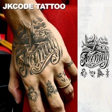 Lasting Waterproof Temporary Tattoo Retro Graffiti Rose Dove Pattern for Men