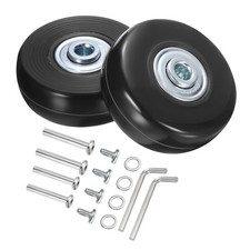 Luggage Wheels Replacement 51 x 17 Mm/2" x 0.7" for Suitcase, Black 1 Set