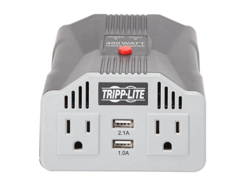 TRIPP LITE PV400USB PowerVerter Ultra-Compact Car Inverter with 2 Outlets and 2 - Image 2 of 4