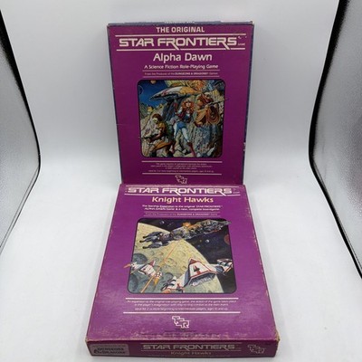 Star Frontiers Knight Hawks & Alpha Dawn Box Set Lot 7011 TSR - Maps Books More