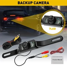 Car Rear View Backup Camera License Plate Reverse Camera Waterproof CMOS 7LED HD