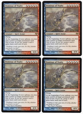 Dominus of Fealty x4 4x 2008 Eventide PLAYSET Rare Creature MTG SP - NM AZ2