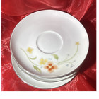 Annabelle Fine China Japan Fine China Floral Saucer Set of 4 White Green 5002 — photo 1