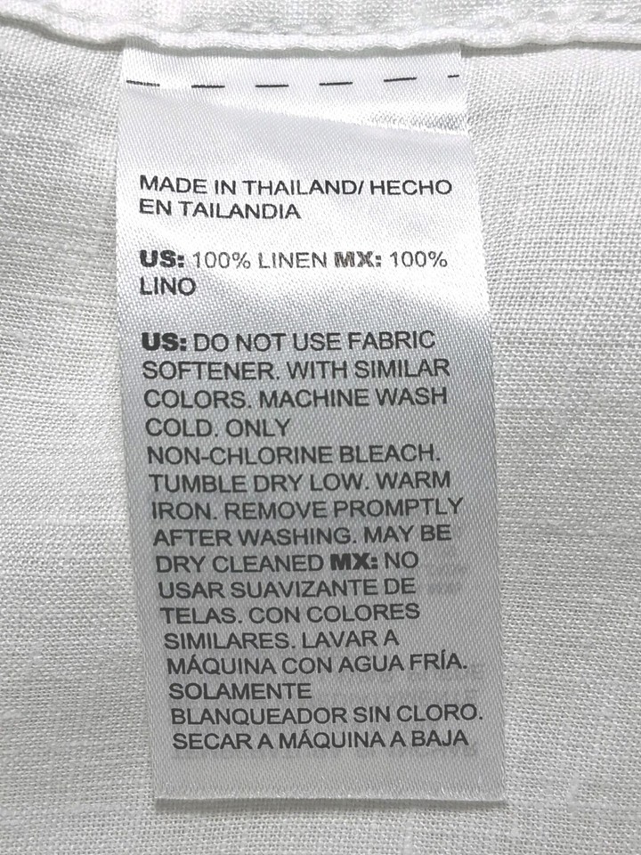 Chico's white Linen Top Size 1 US 8 button down roll up sleeve Classic ...