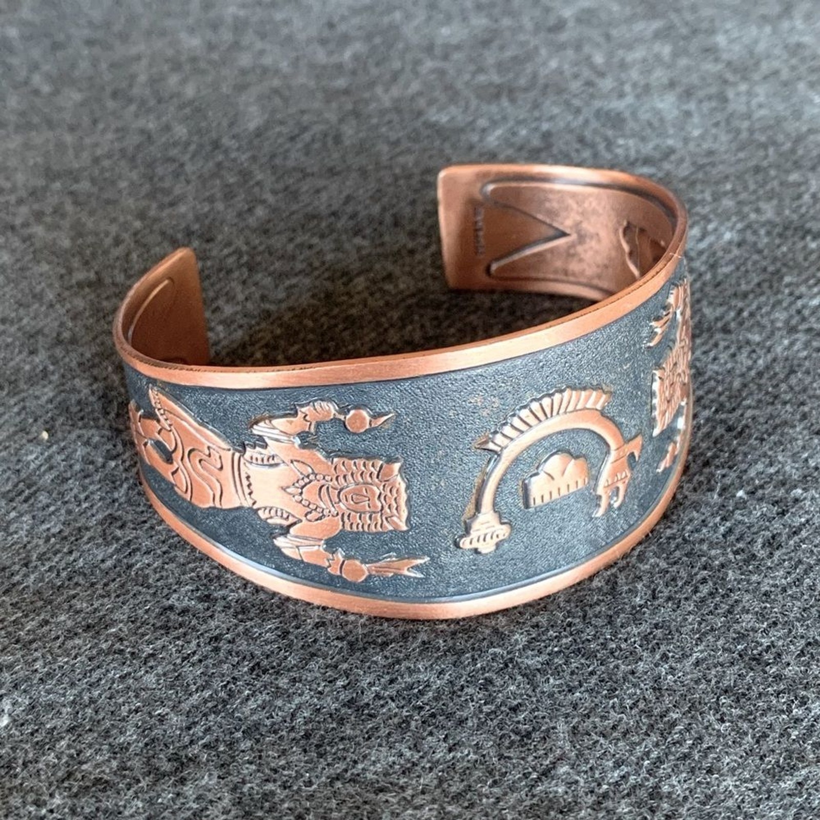 Solid Copper Kachina Bracelet - image 1