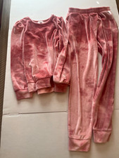 btween Girls Pink Velour 2-Piece Outfit Set Pants Long Sleeve Top 10. IN0092