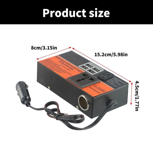 Power Inverter Converter For Truck, Electronics 12V/24V To 110V/220V Conversion - Picture 8 of 8