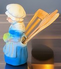 Vtg Ceramic Granny Kitchen Utensil Holder Home Sweet Home Grandma Cottagecore — photo 10