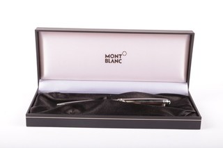 Montblanc Meisterstück Solitaire Stainless Steel Ballpoint Pen with Original Box
