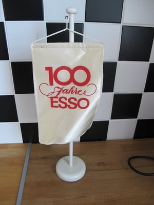 *Rarität* Wimpel Esso Tischwimpel Wimpelständer, 100 jahre Esso.Tankstelle