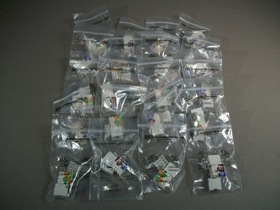 NOS - Lot of (20) SCP E256439 Structured Cable Products CAT5E Keystone Jack