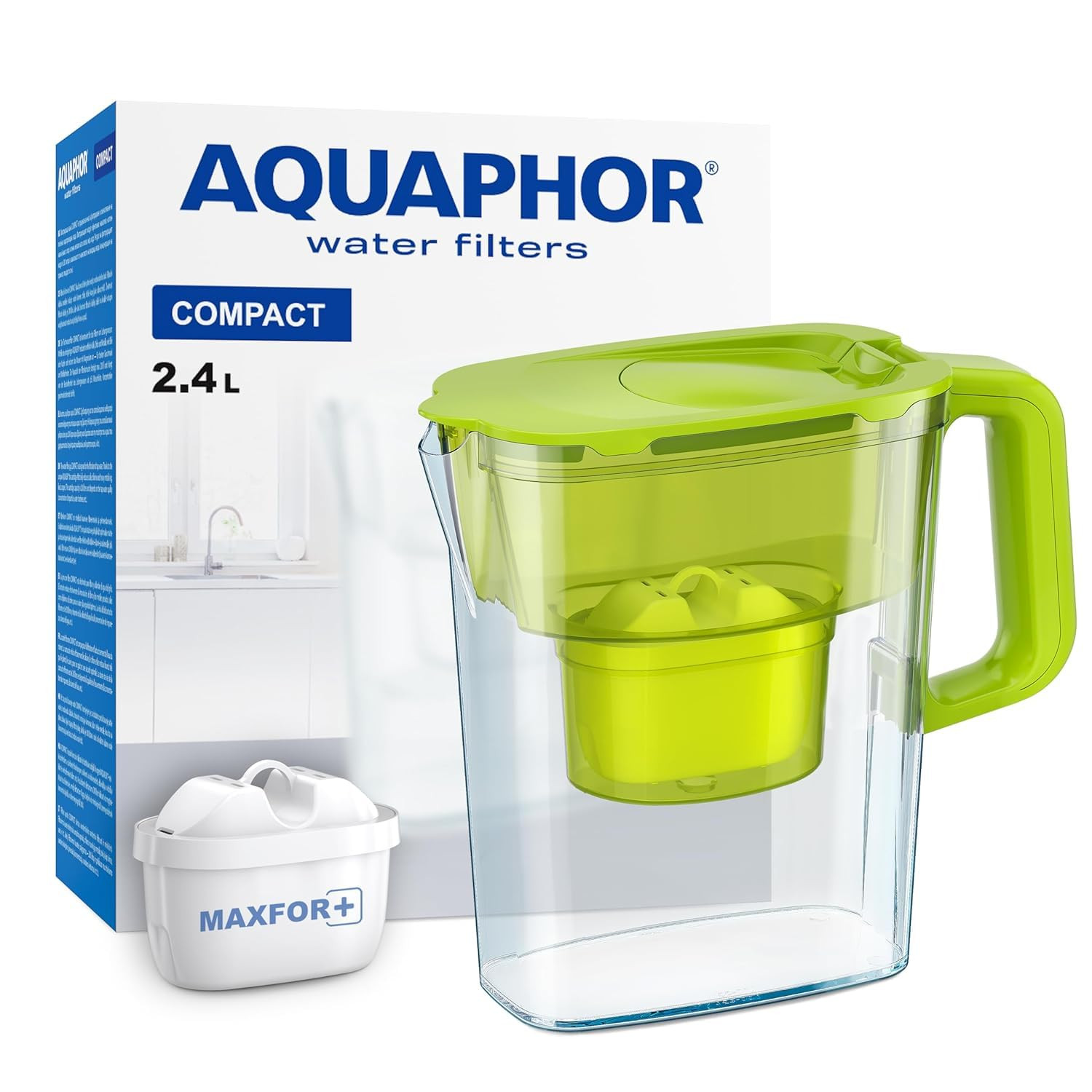 OFFERTA Caraffa Filtrante Compact Aquaphor 2,4L Verde + Filtro 200L