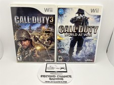 Nintendo Wii Call of Duty: World At War & Call of Duty 3 Games Bundle Complete