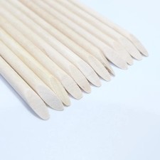 100 Pcs Cuticle Pusher Cuticle Sticks Orange Wooden Nail Cuticle Pusher Cleaners