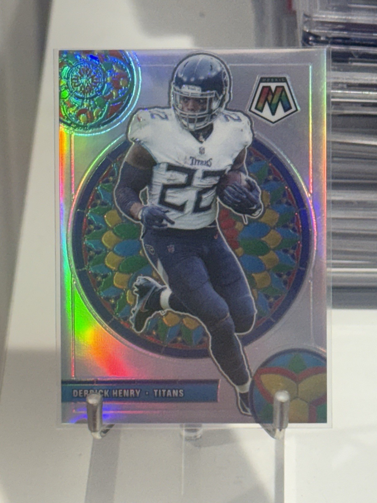 🔥🔥2021 Panini Mosaic - Glass Mosaic Derrick Henry #GM-13 CASE HIT!