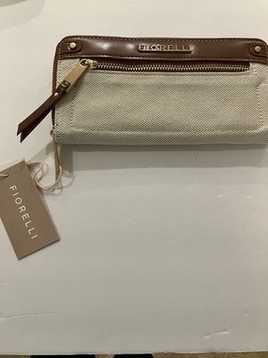 Fiorelli Women's Wallet With Card Holders & Two Zip Compartments Tan With Brown