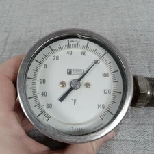 Vintage Weksler Instruments  Dial 2 -60-140F  Bi-Metal Thermometer BM2-15-4