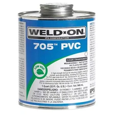 Weld-On 13973 Pvc Clear Medium Bodied 1/2 Pint